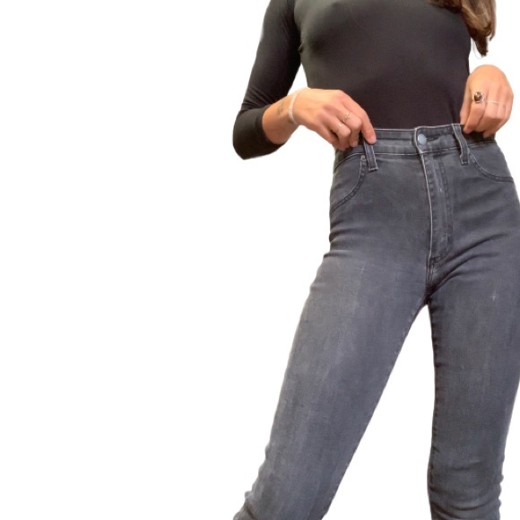 Carmar Los Angeles High Rise Charcoal Skinny Stretch Jeans Size 26 - Picture 2 of 13